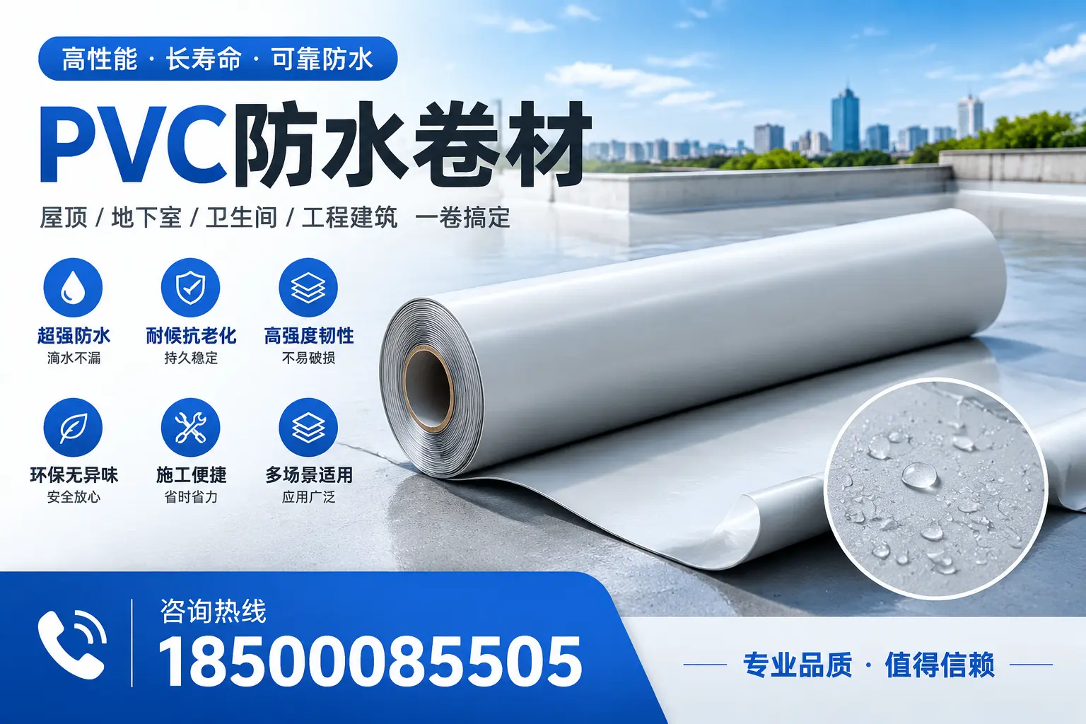 PVC防水卷材的防水效果评测，适合吐鲁番的科学依据